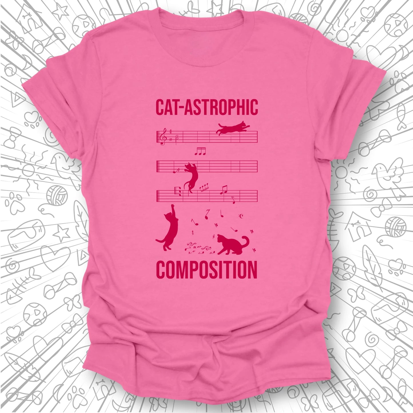 Cat-astrophic Composition T-Shirt