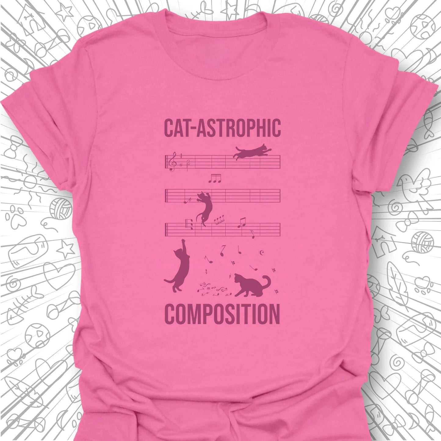 Cat-astrophic Composition T-Shirt