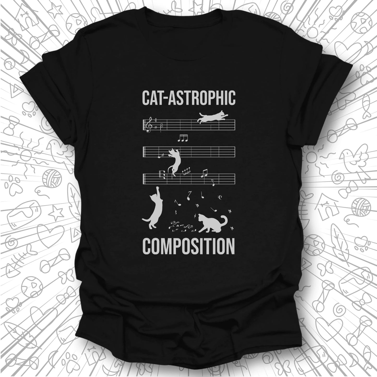 Cat-astrophic Composition T-Shirt