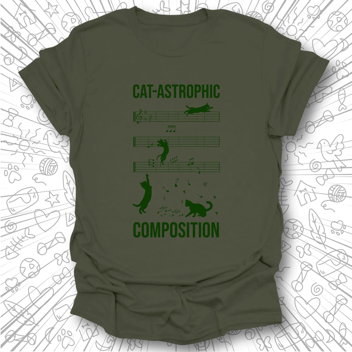 Cat-astrophic Composition T-Shirt