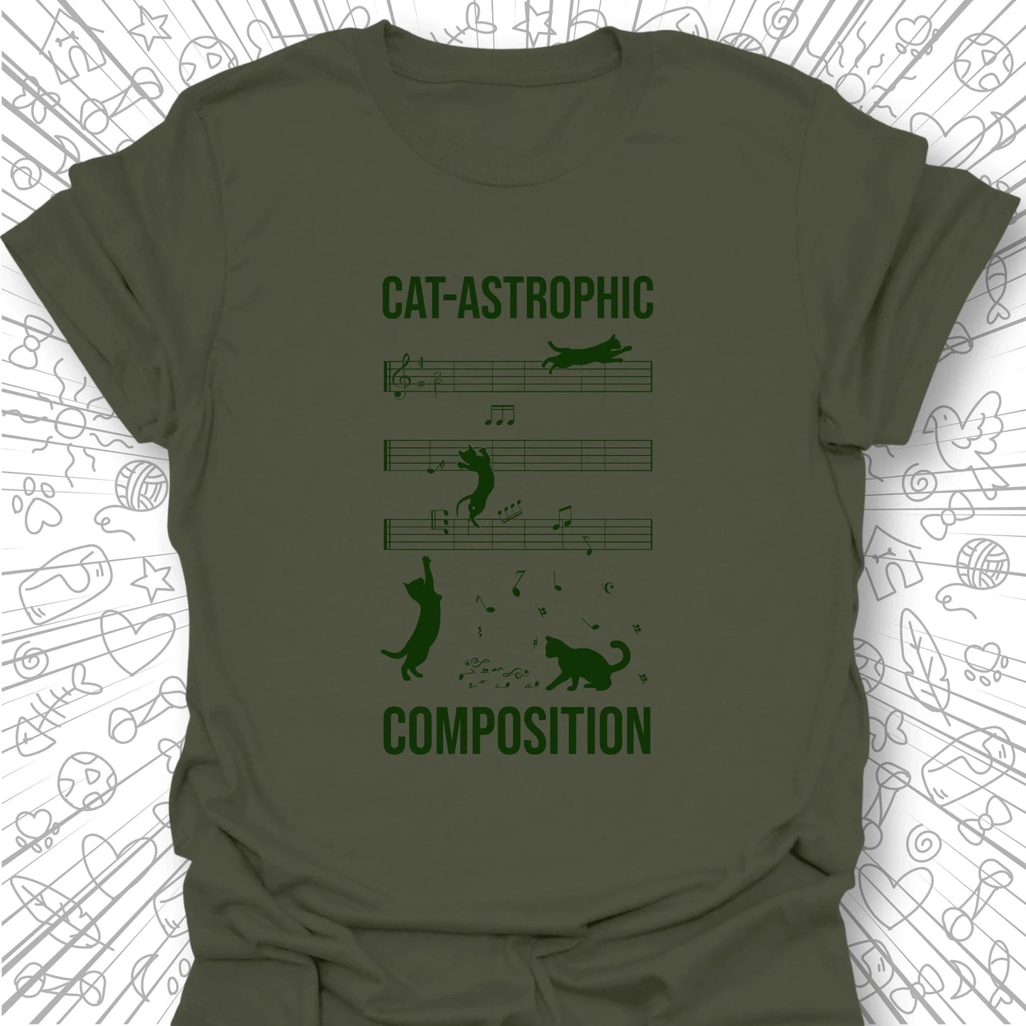Cat-astrophic Composition T-Shirt