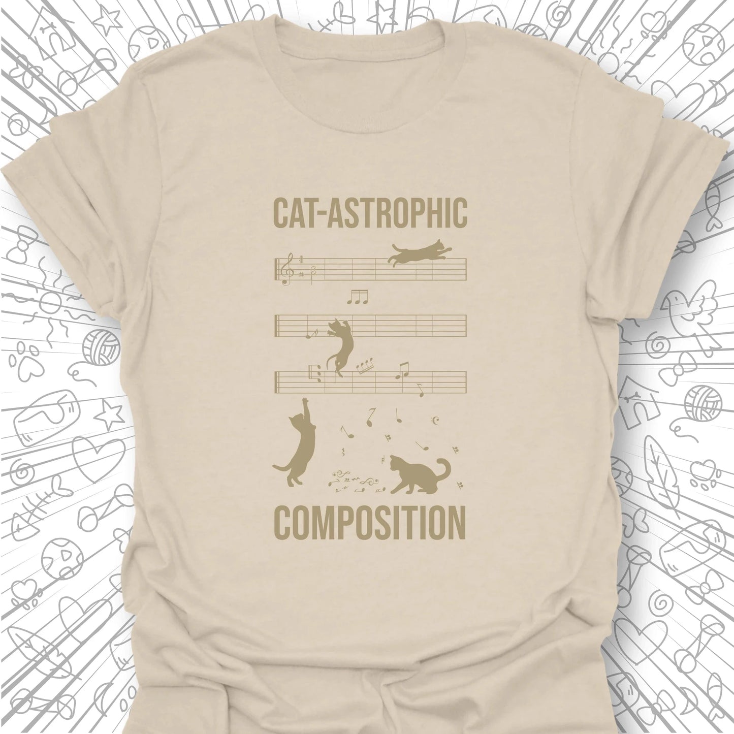 Cat-astrophic Composition T-Shirt