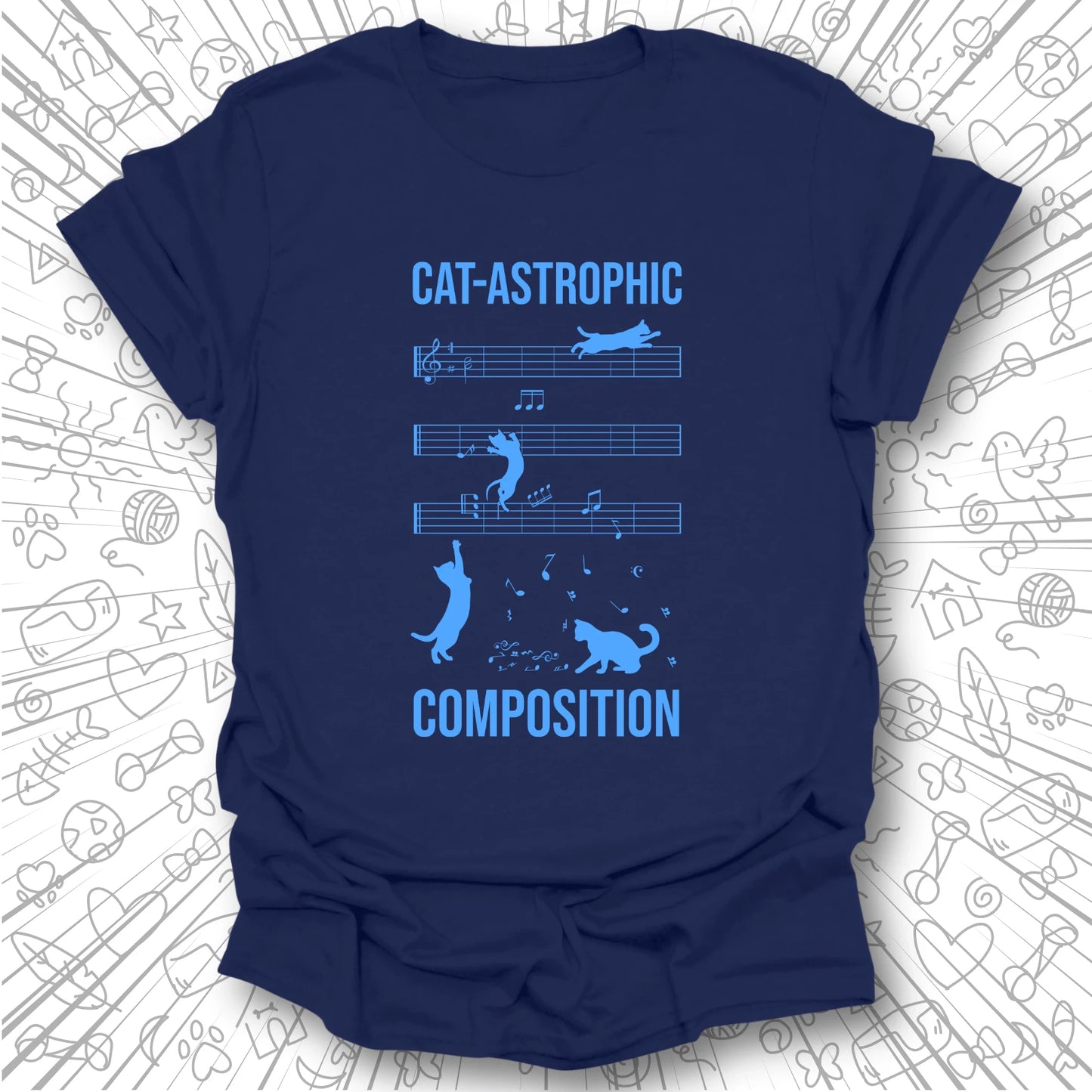 Cat-astrophic Composition T-Shirt