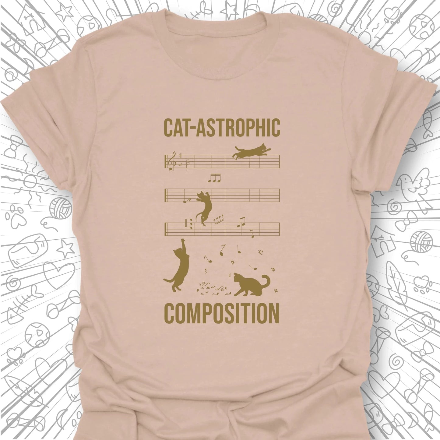 Cat-astrophic Composition T-Shirt