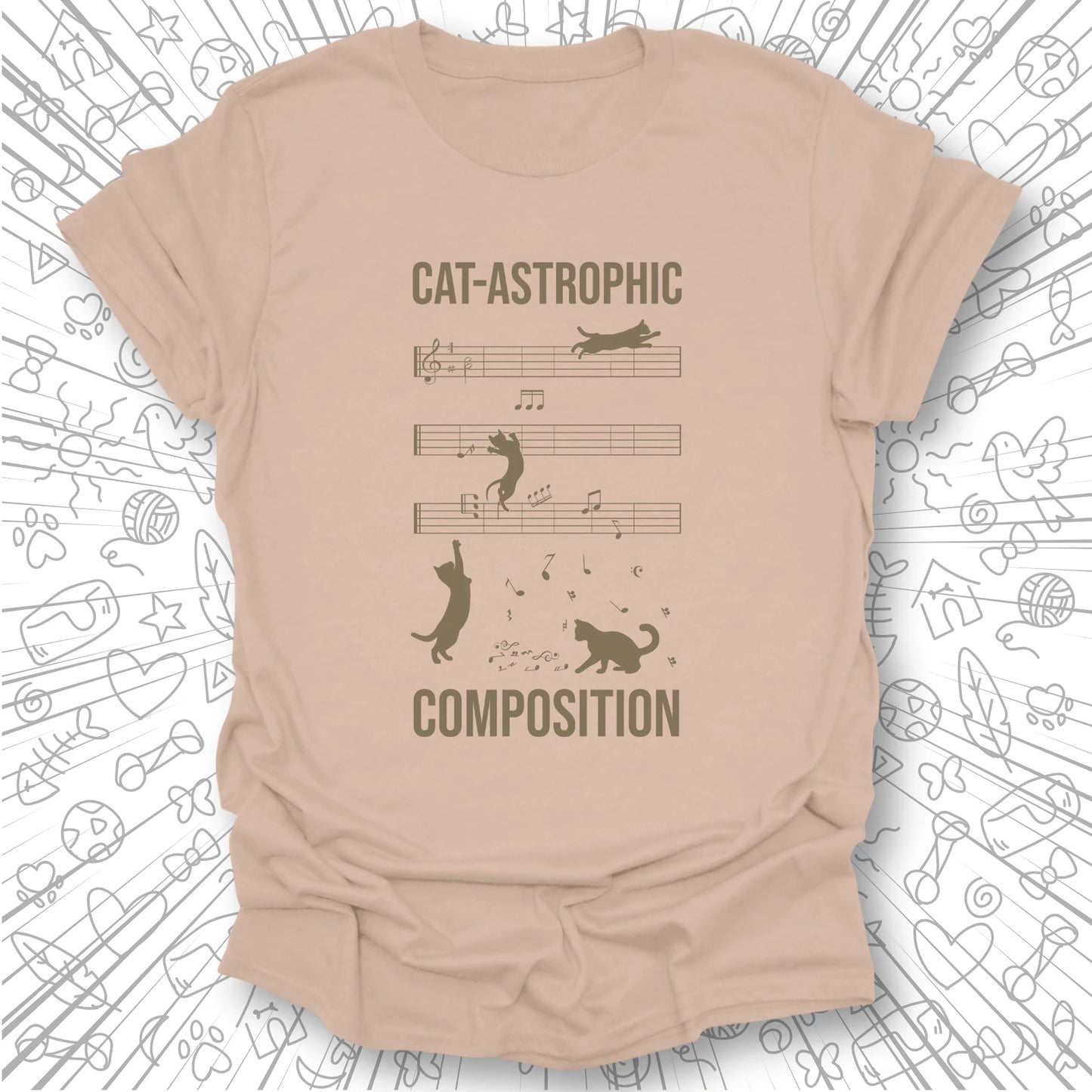 Cat-astrophic Composition T-Shirt