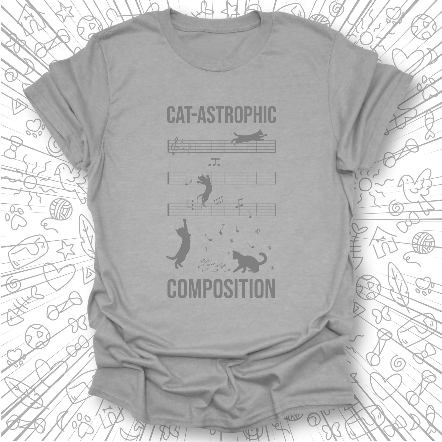 Cat-astrophic Composition T-Shirt