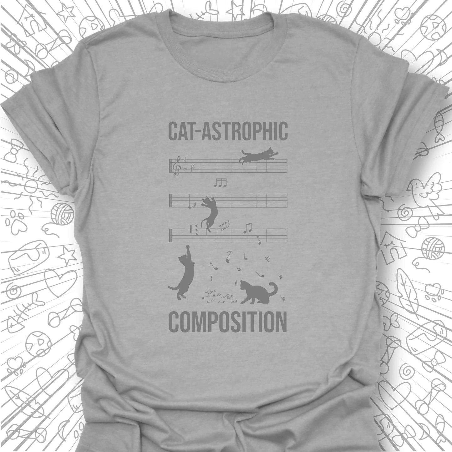 Cat-astrophic Composition T-Shirt