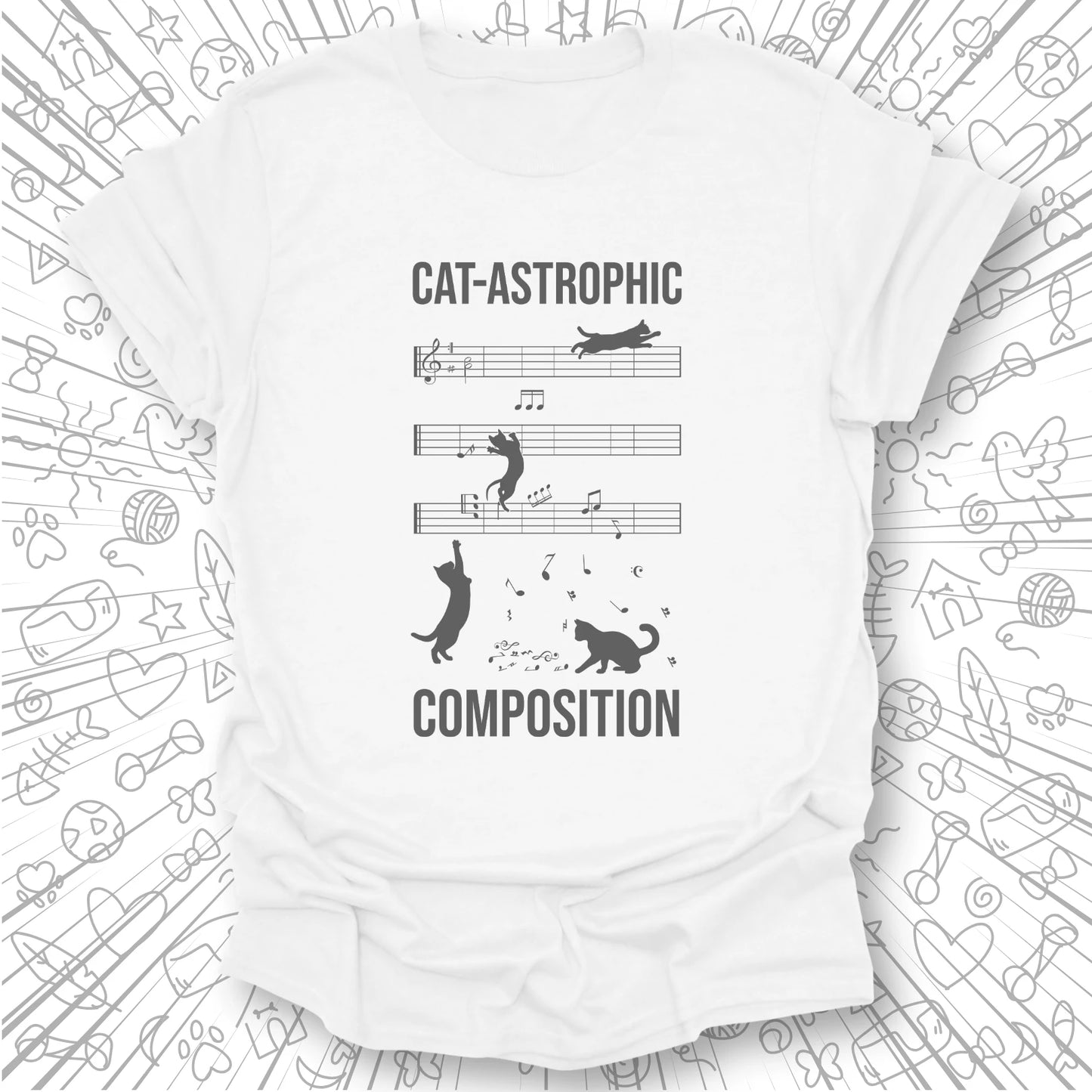 Cat-astrophic Composition T-Shirt