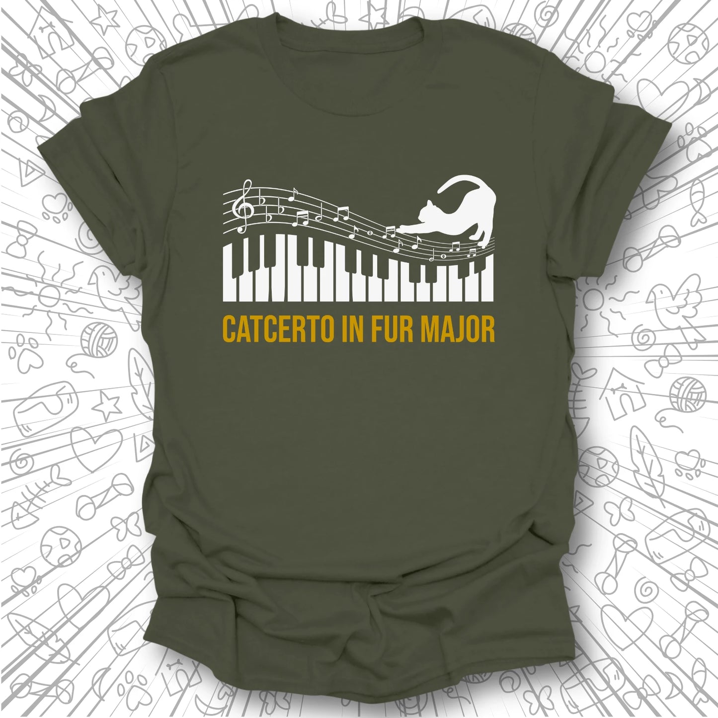 Catcerto in Fur Major T-Shirt