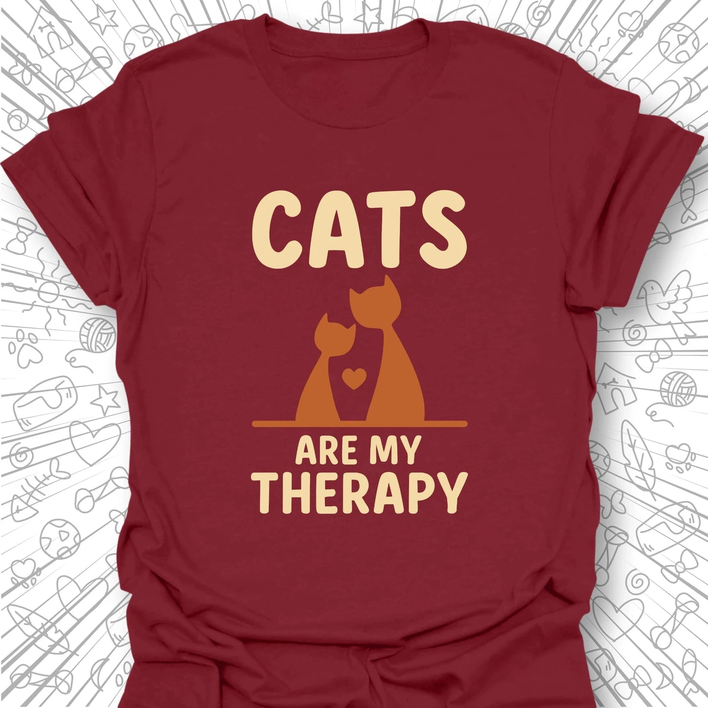 Cats Are My Therapy T-Shirt