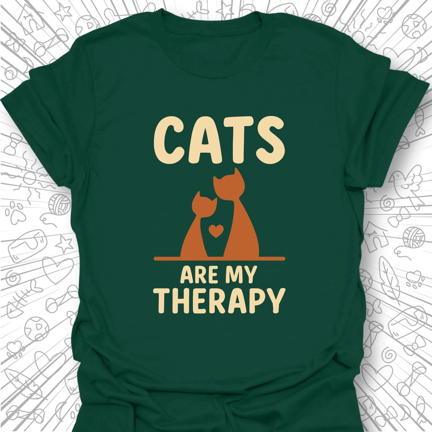 Cats Are My Therapy T-Shirt