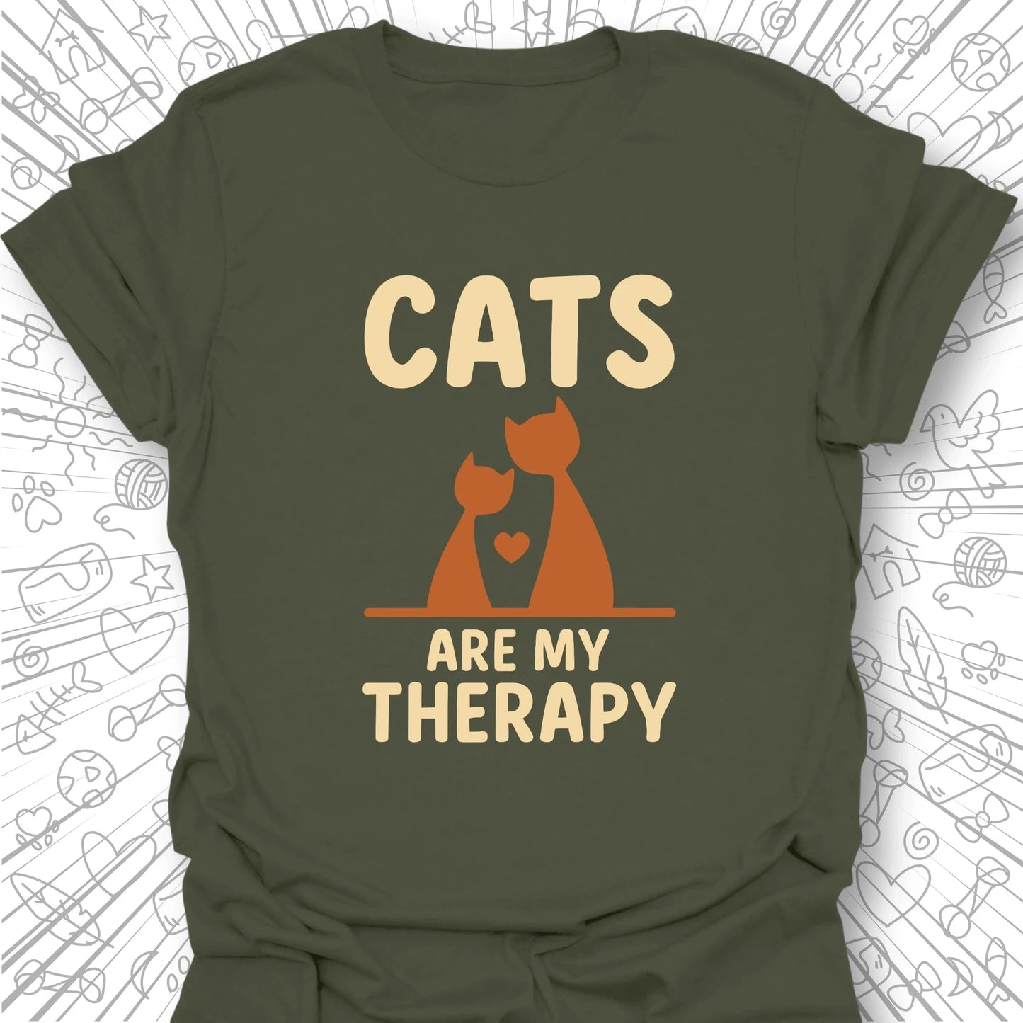 Cats Are My Therapy T-Shirt