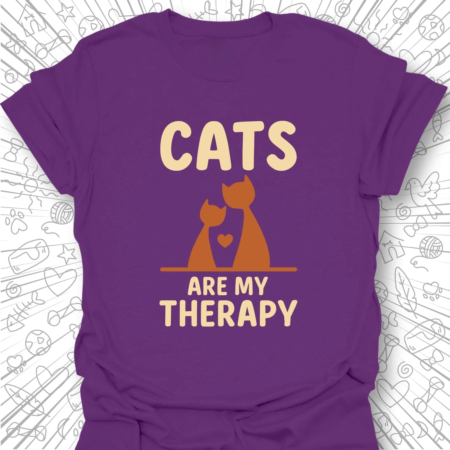 Cats Are My Therapy T-Shirt