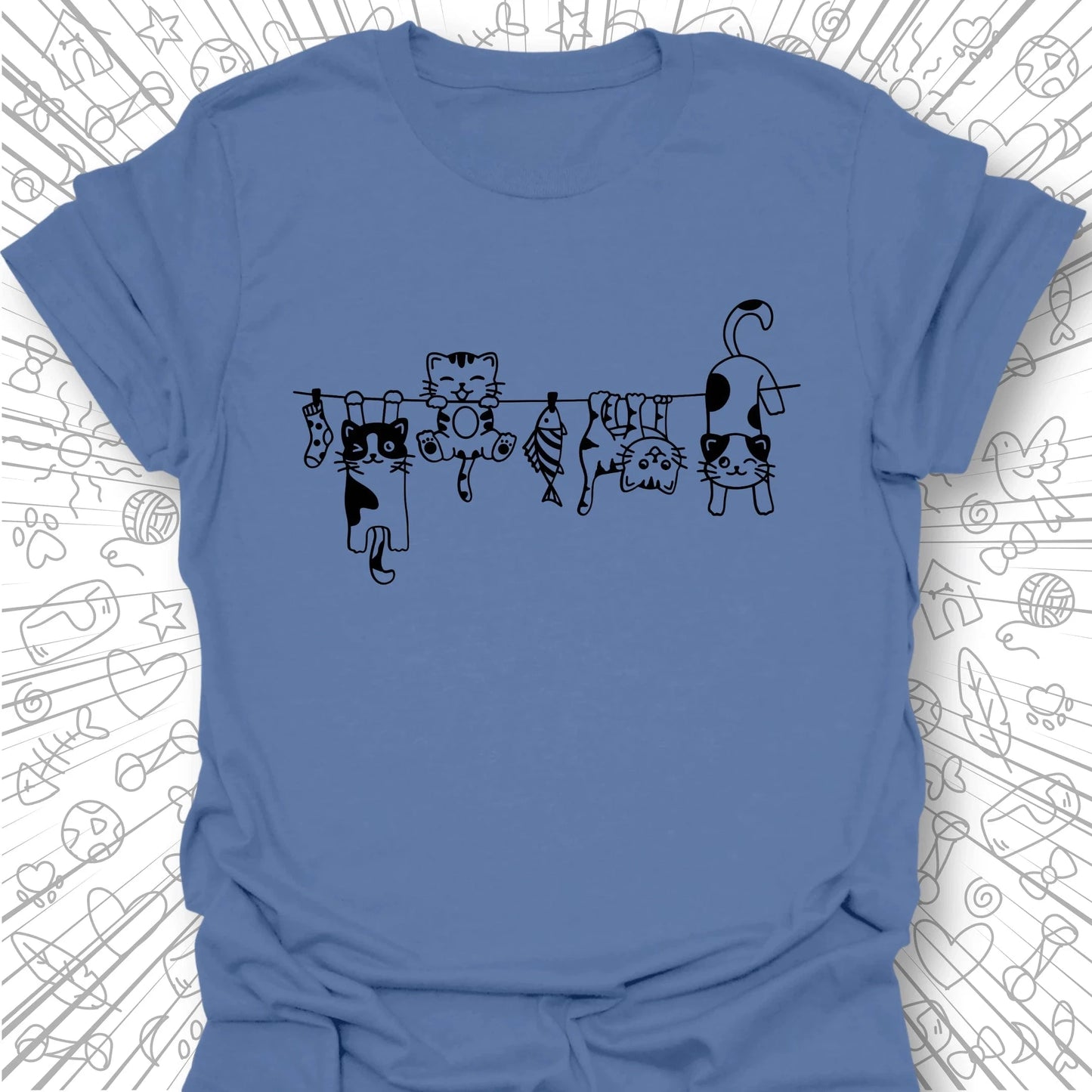 Clothes Line Cats T-Shirt
