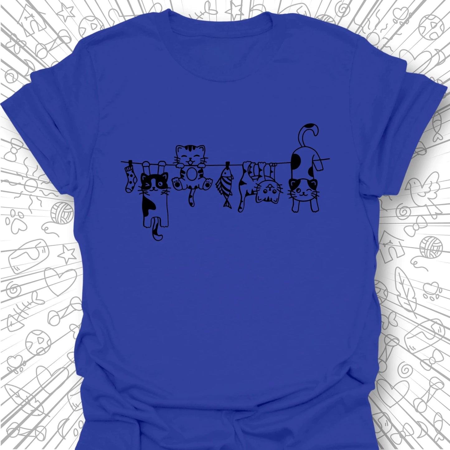 Clothes Line Cats T-Shirt