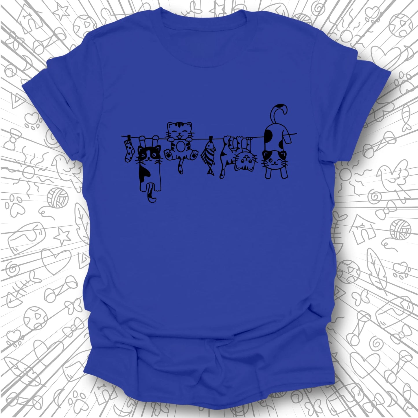 Clothes Line Cats T-Shirt