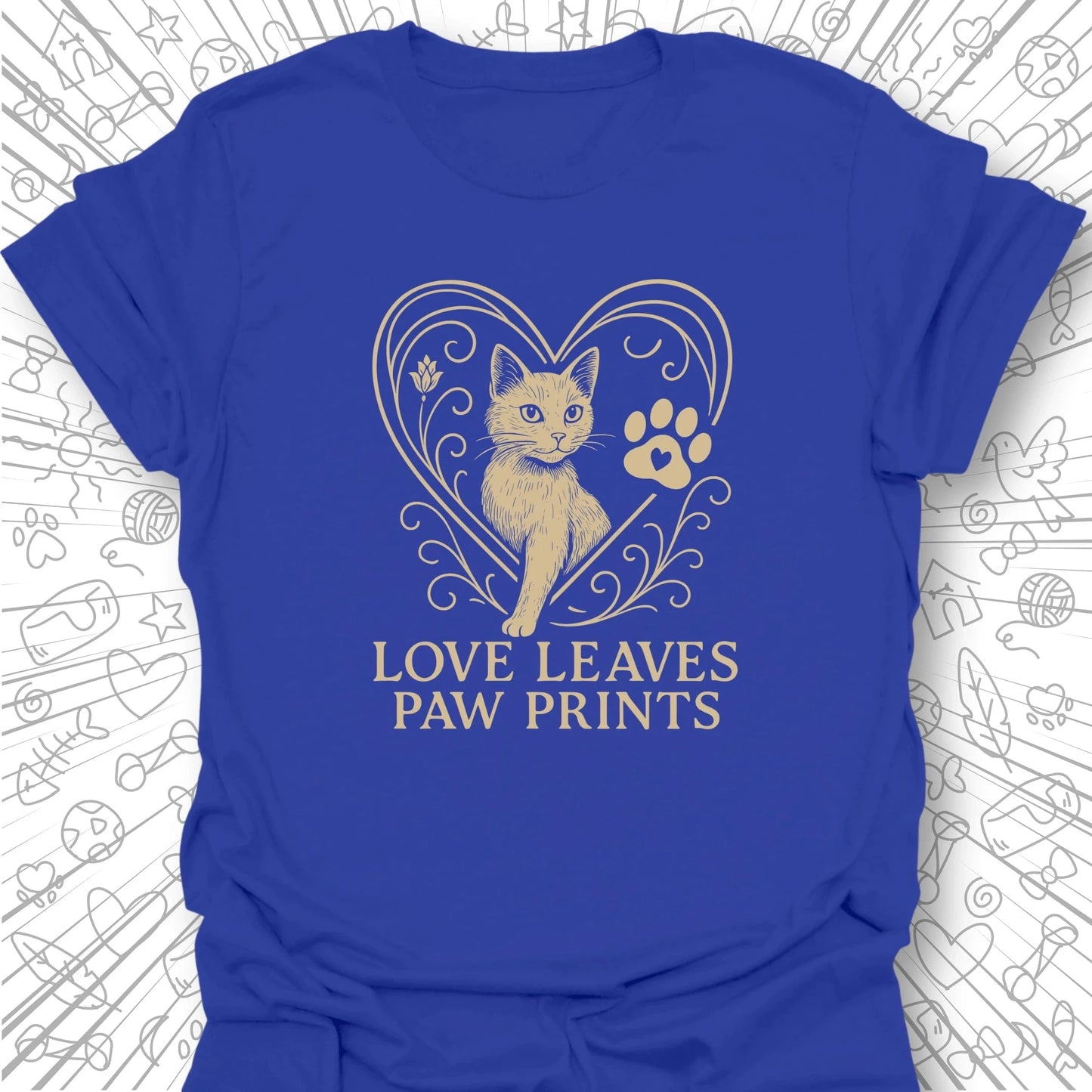 Love Leaves Paw Prints T-Shirt