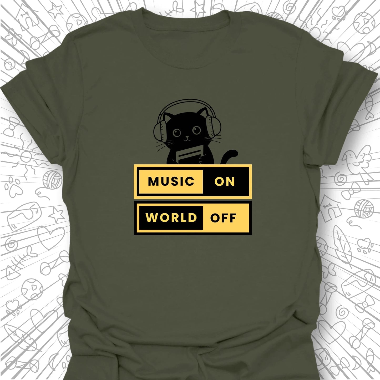 Music On World Off T-Shirt