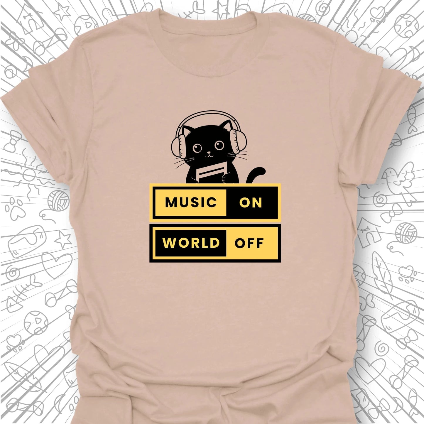 Music On World Off T-Shirt