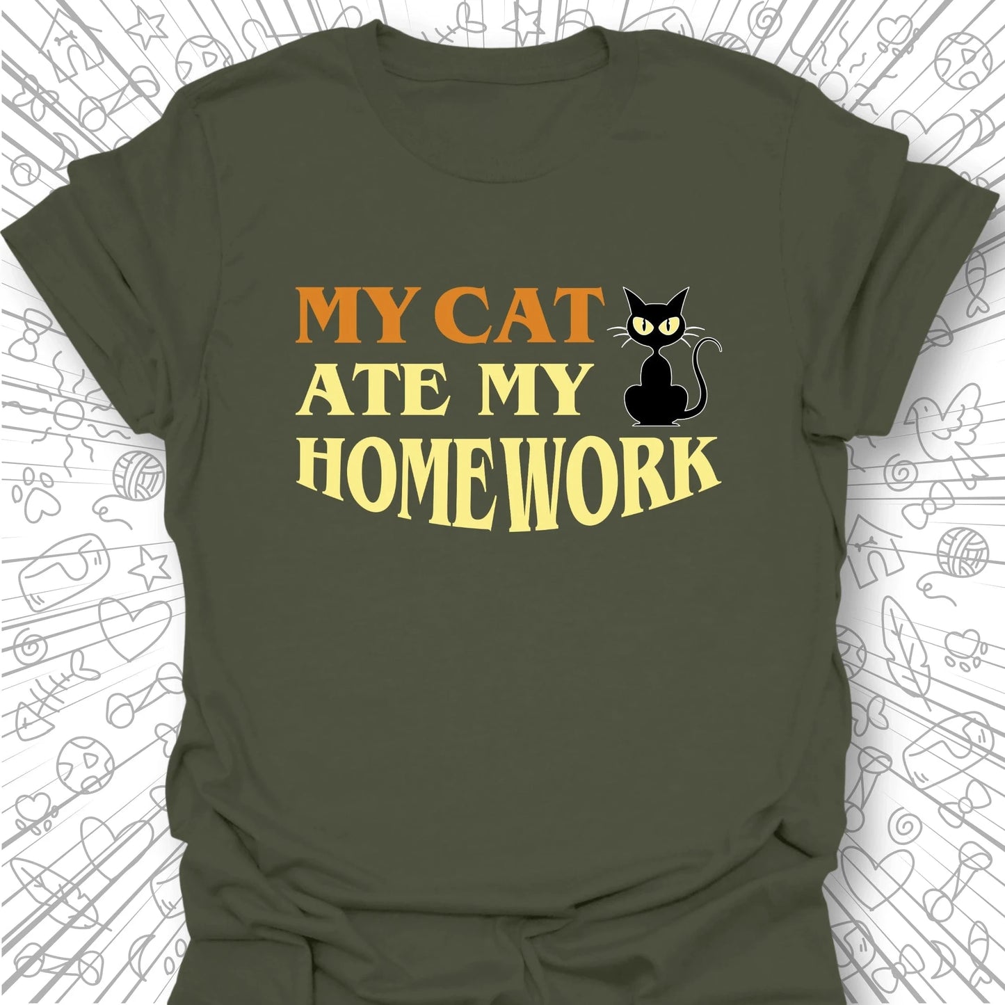 My Cat Ate My Homework T-Shirt