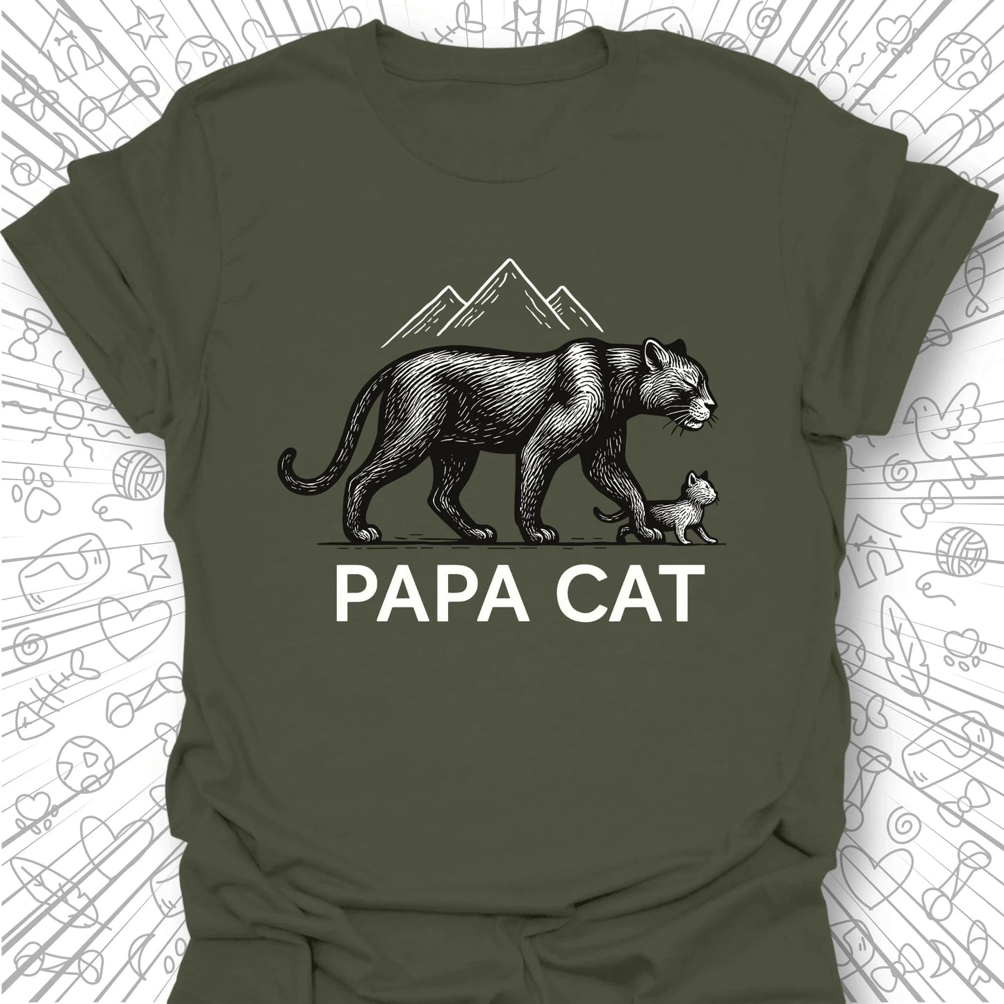 Papa Cat T-Shirt