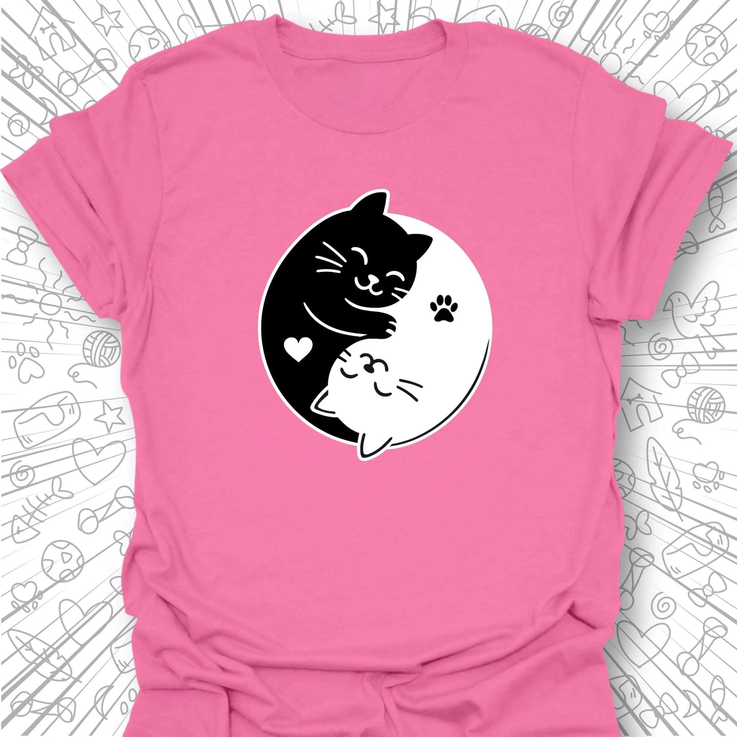 Ying Yang Cat T-Shirt