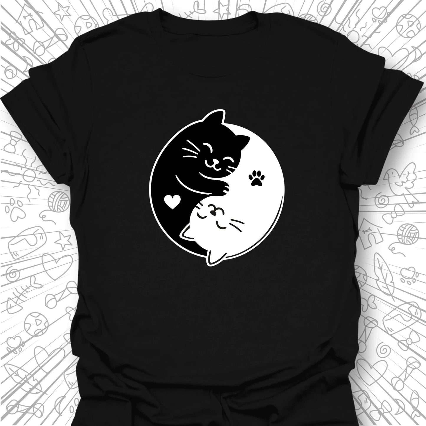 Ying Yang Cat T-Shirt