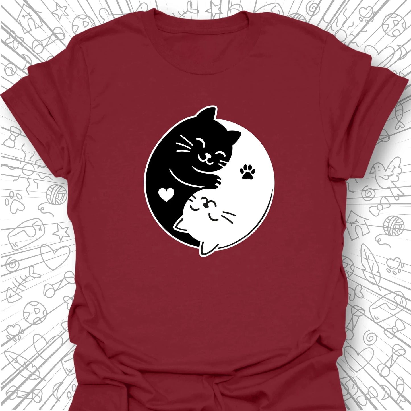 Ying Yang Cat T-Shirt