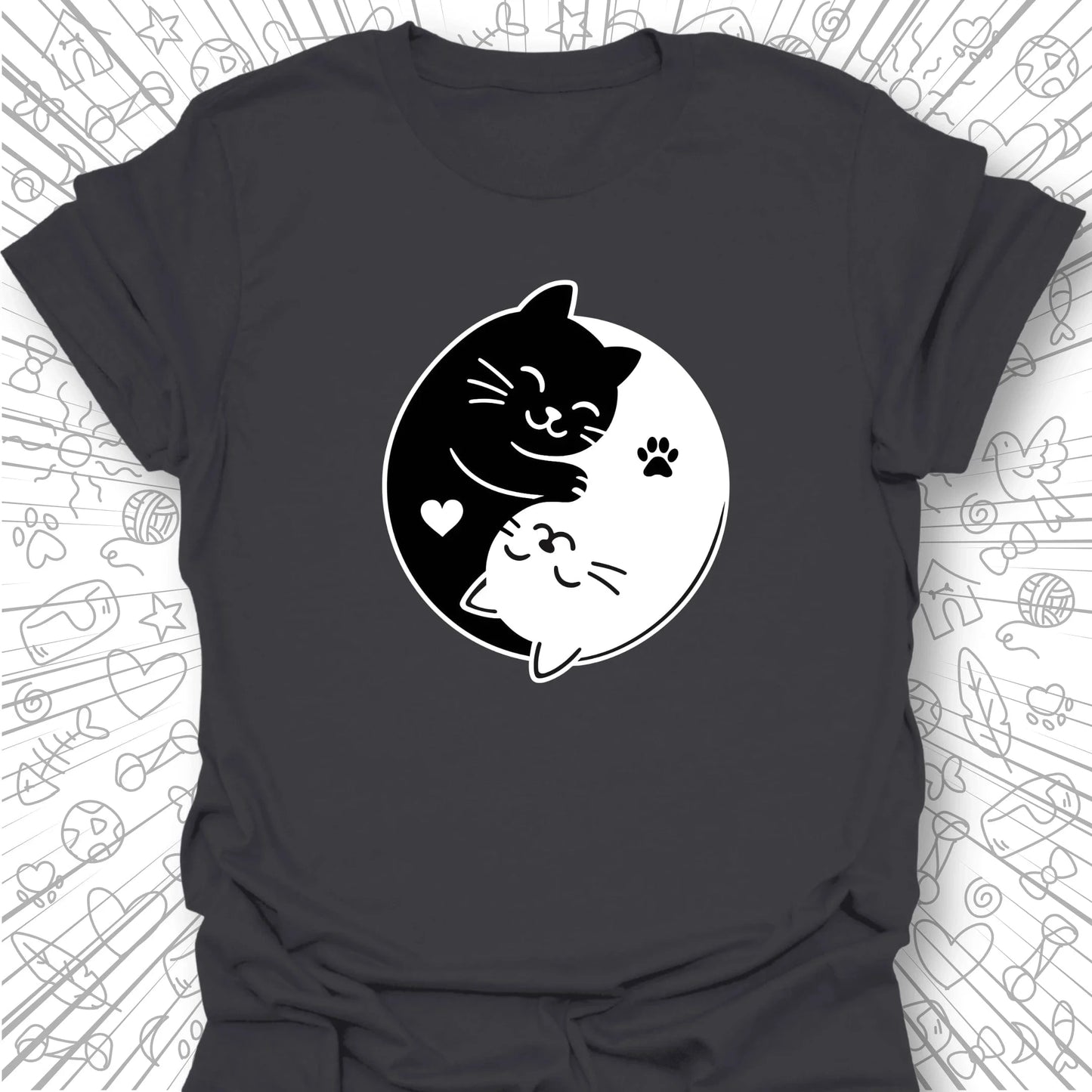 Ying Yang Cat T-Shirt