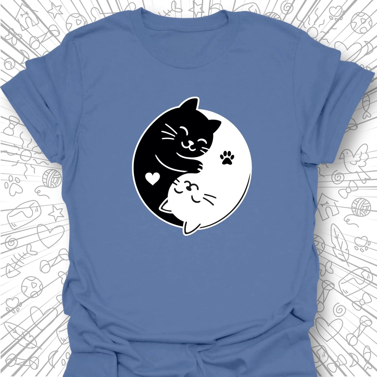 Ying Yang Cat T-Shirt