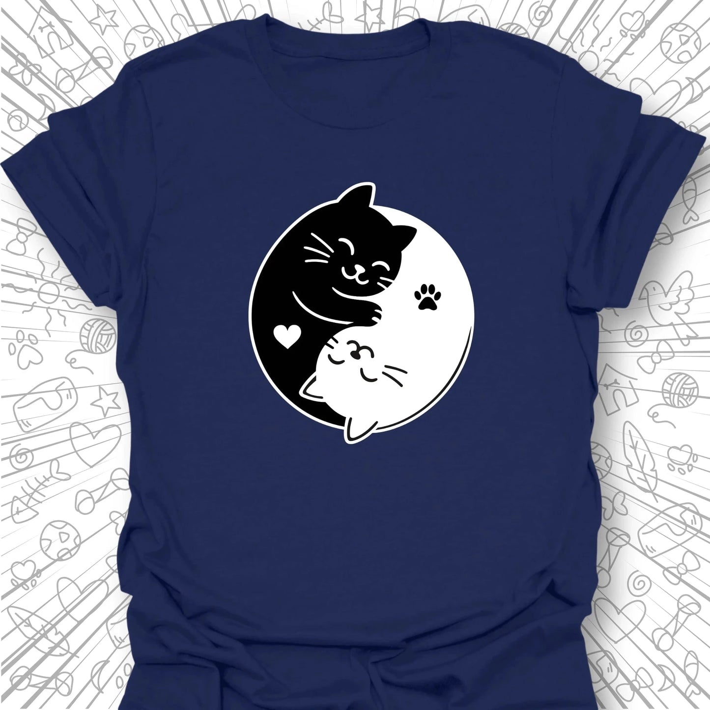 Ying Yang Cat T-Shirt