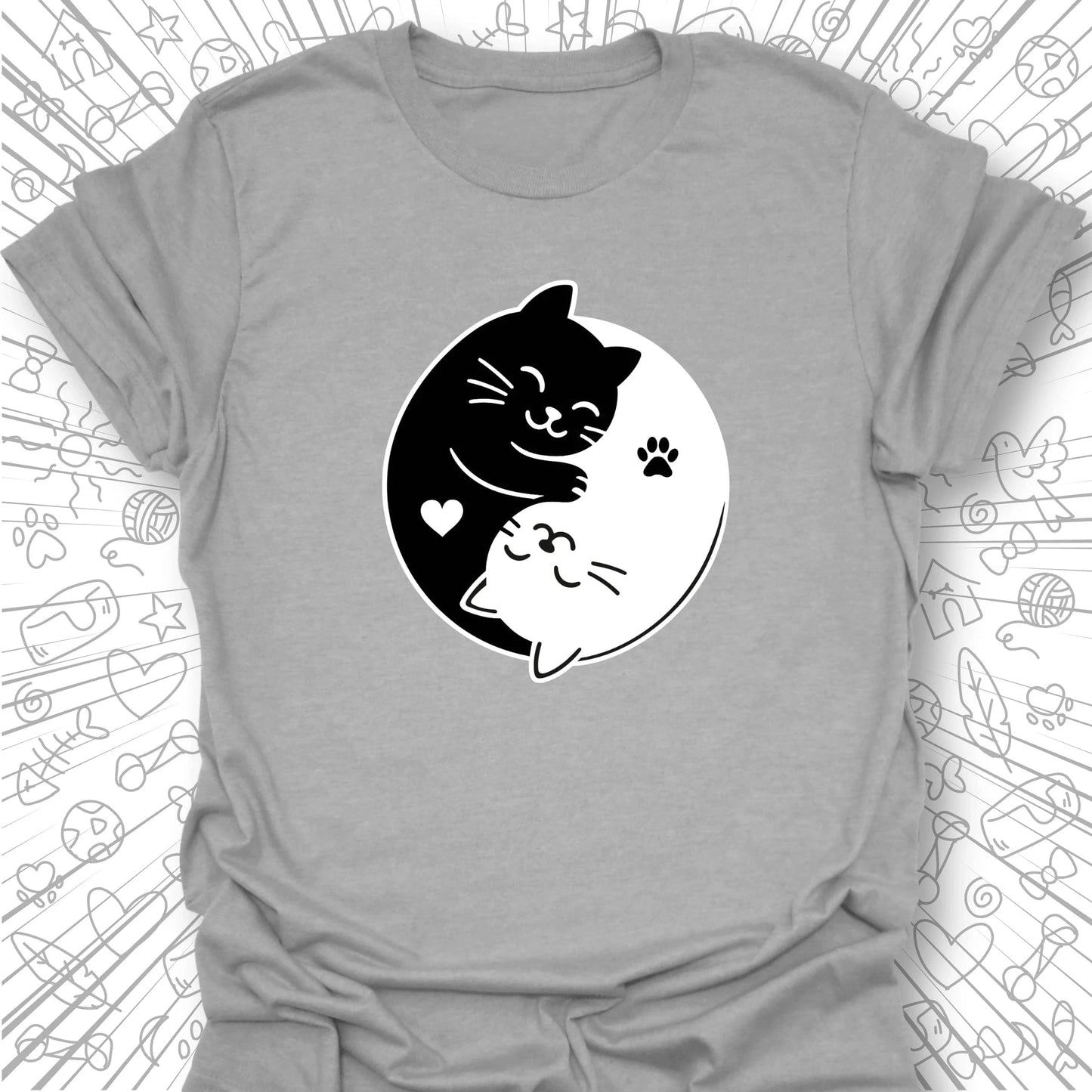 Ying Yang Cat T-Shirt