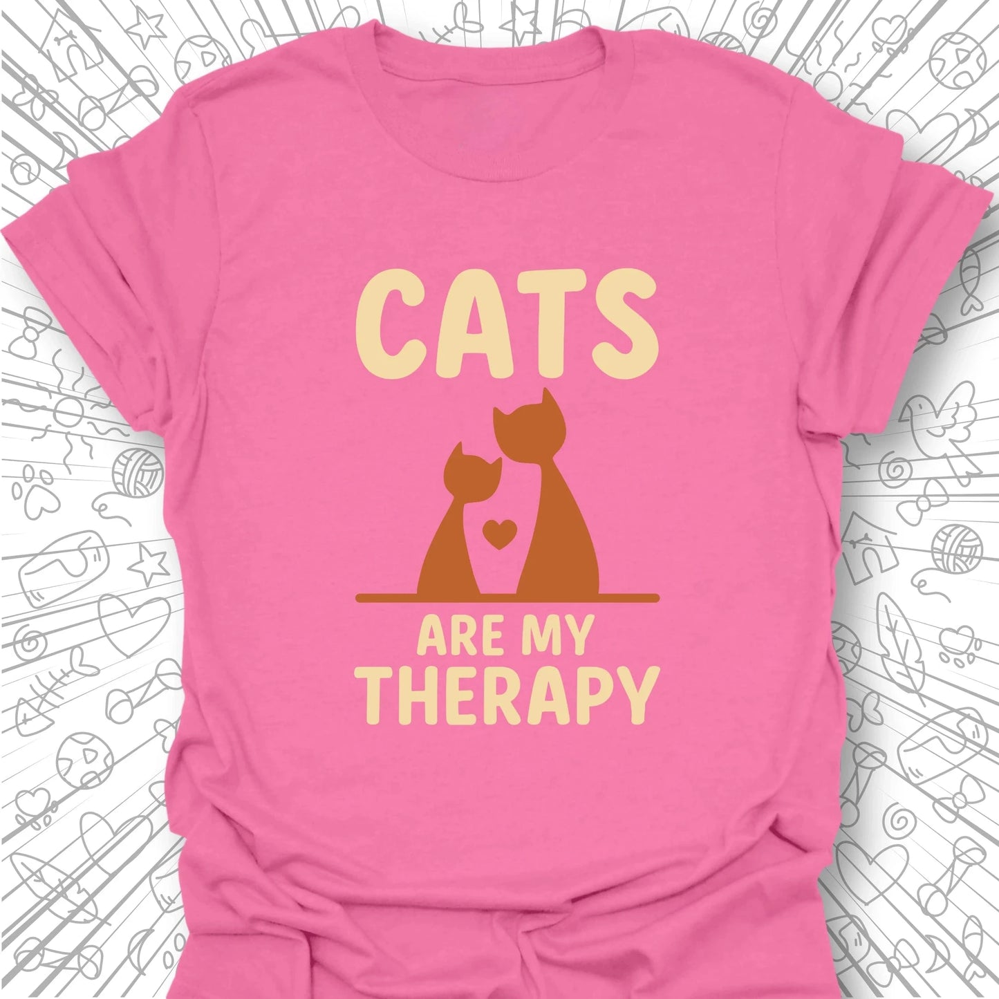 Cats Are My Therapy T-Shirt